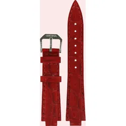 Certina - Leder Ds Queen Standard Lederband Rot 17/14mm C600016810 - alligator-prägung,rind,rot