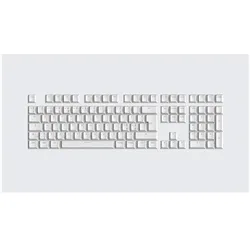 Wooting PBT Keycaps - Nordic (ISO) - Just White - Keycaps - Nordisk - Hvid, Keycaps, Weiss