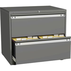 Bisley Hängeregisterschrank Essentials YESF0807, 2-bahnig, 2 Schübe, anthrazit