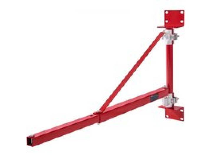 VEVOR Bras de support de palan électrique, capacité de charge 600 kg, bras pivotant de support palan avec poteau, cadre de palan acier, bras de levage de palan d'échafaudage 180° pour atelier, garage