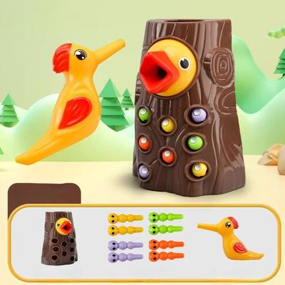 Uplift Picks Montessori Woodpecker Feeding Game Magnetic Toy 1