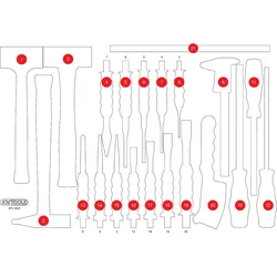 KS Tools Leere Schaumstoffeinlage zu 811.0021 - 811.0021-97
