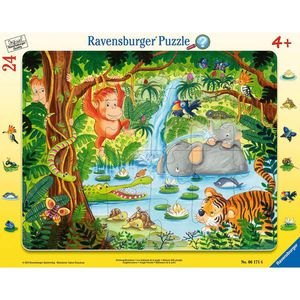 Ravensburger Puzzle 06171, Dschungelbewohner, Rahmenpuzzle, ab 4 Jahre, 24 Teile