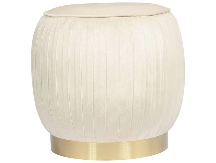 Kayoom Hocker, Creme, Metall, rund, 42 cm, Wohnzimmer, Sessel, Hocker, Sitzhocker