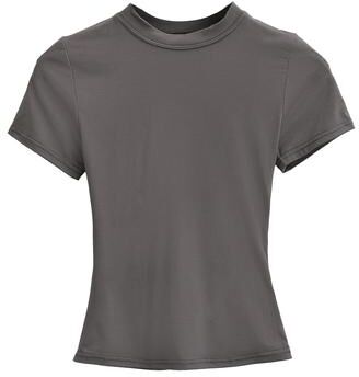 Friendly Fresh Finds Sexy Slim Fit Casual T Shirt For Women Trendy Solid Color Short Sleeve Fashion Top dark Grey m