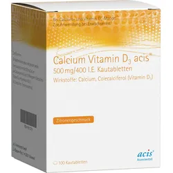 CALCIUM VITAMIN D3 acis 500 mg/400 I.E. Kautabl. 100 St