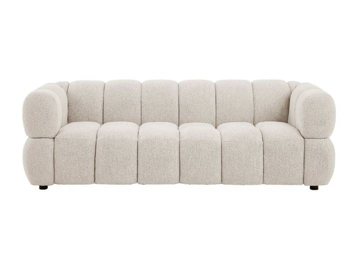 Canapé fixe polyester 3 places beige}