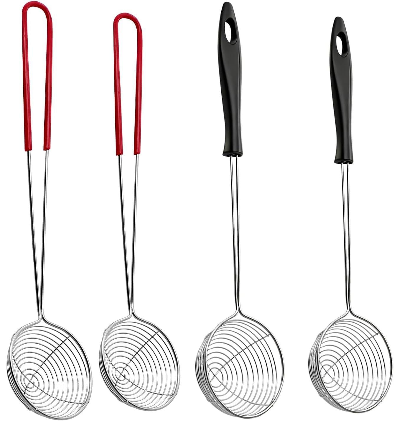 Dripio Set van 4 roestvrijstalen fondue-accessoires met zeef, schuimlepel en fijne zeef
