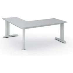 Büroschreibtisch PRIMO FLEXIBLE, 180x180 cm, grau