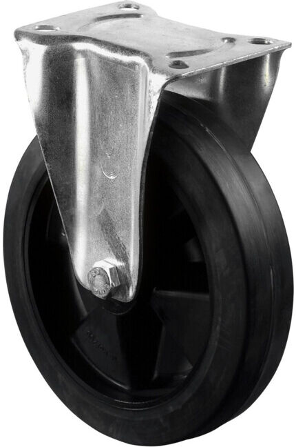Roulette fixe BS Rollen, bandage élastique noir Ø 200 mm (L410.B60.200)