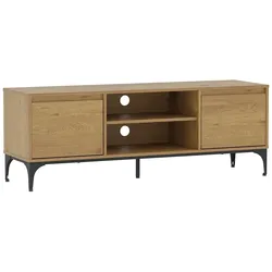 Helloshop26 - TV-Ständer Wohnzimmer-TV-Möbel Regal 140 x 40 x 50 cm Eiche-Optik dunkel