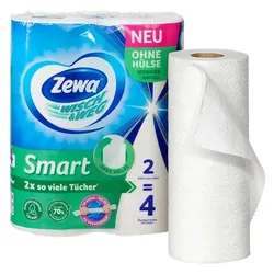 Zewa Küchenrollen »WISCH&WEG Smart, 2-lagig, 2 Rollen (1 Pack à 2 Rollen)« 2-lagig weiß