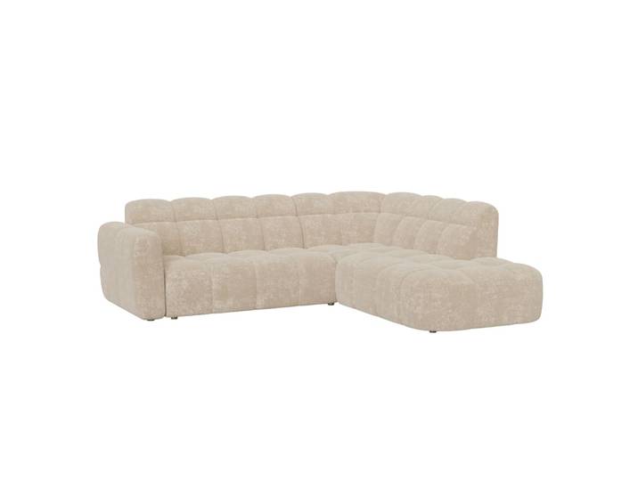 Canapé d'angle en tissu beige - angle droit