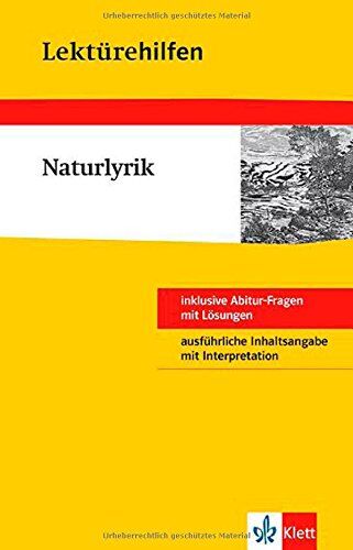 Günter Krause - Klett Lektürehilfen Naturlyrik: für Oberstufe und Abitur - Preis vom 01.10.2026 17:08:56 h