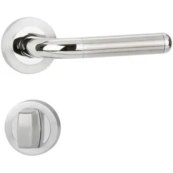 Hermat Bad-Drückergarnitur CLUB 1110 ER Edelstahl Smart-Clip Rosettengarnitur