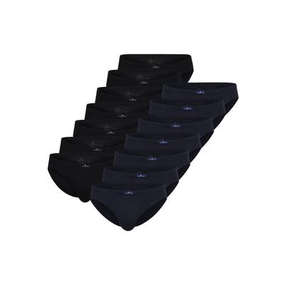 Slip TOM TAILOR "Slip 14er Pack", Herren, Gr. XXL, blau (blau, schwarz), Obermaterial: 95% Baumwolle CO. 5% Elasthan EL., Unterhosen Slip