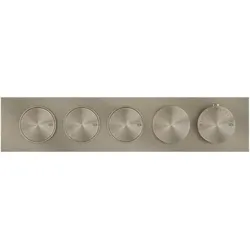 Gessi Origini Fertigmontageset Hochleistung-Thermostat mit Tasten-Bedienung, 3-Wege, Horizontale/Vertikale Wandmontage, 66224031, Farbe: Chrom