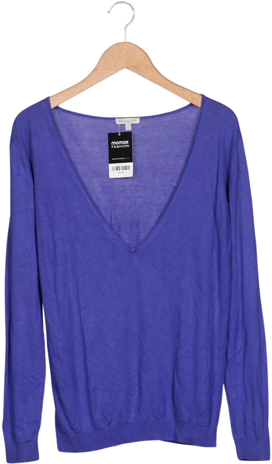 Massimo Dutti Damen Pullover, Lila, Gr. L, Seide / Baumwolle - Second Hand