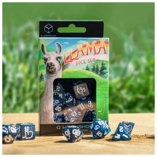 Q-Workshop Shimmering Llama Dice Dark blue-White (7) 286273