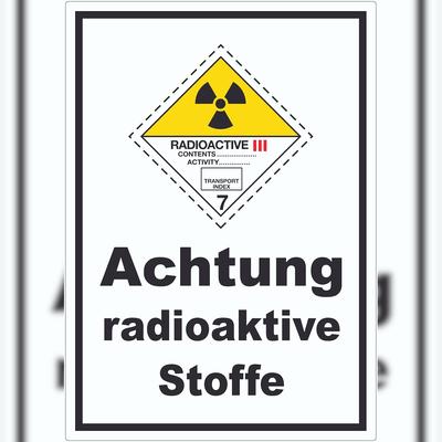 HB-Druck Aufkleber radioaktive Stoffe Radioactive III-GELB A7 (74x105mm)