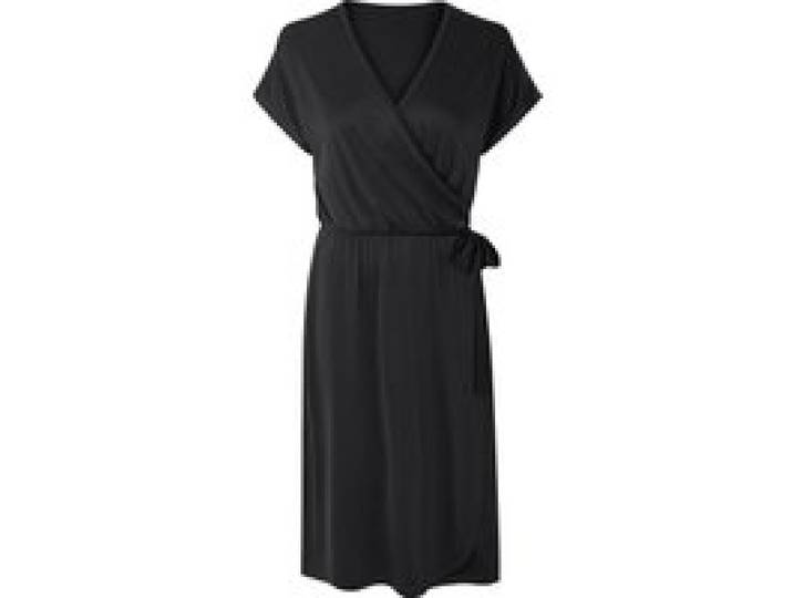ESMARA® Robe femme, effet portefeuille. (noir, XL (46/48))