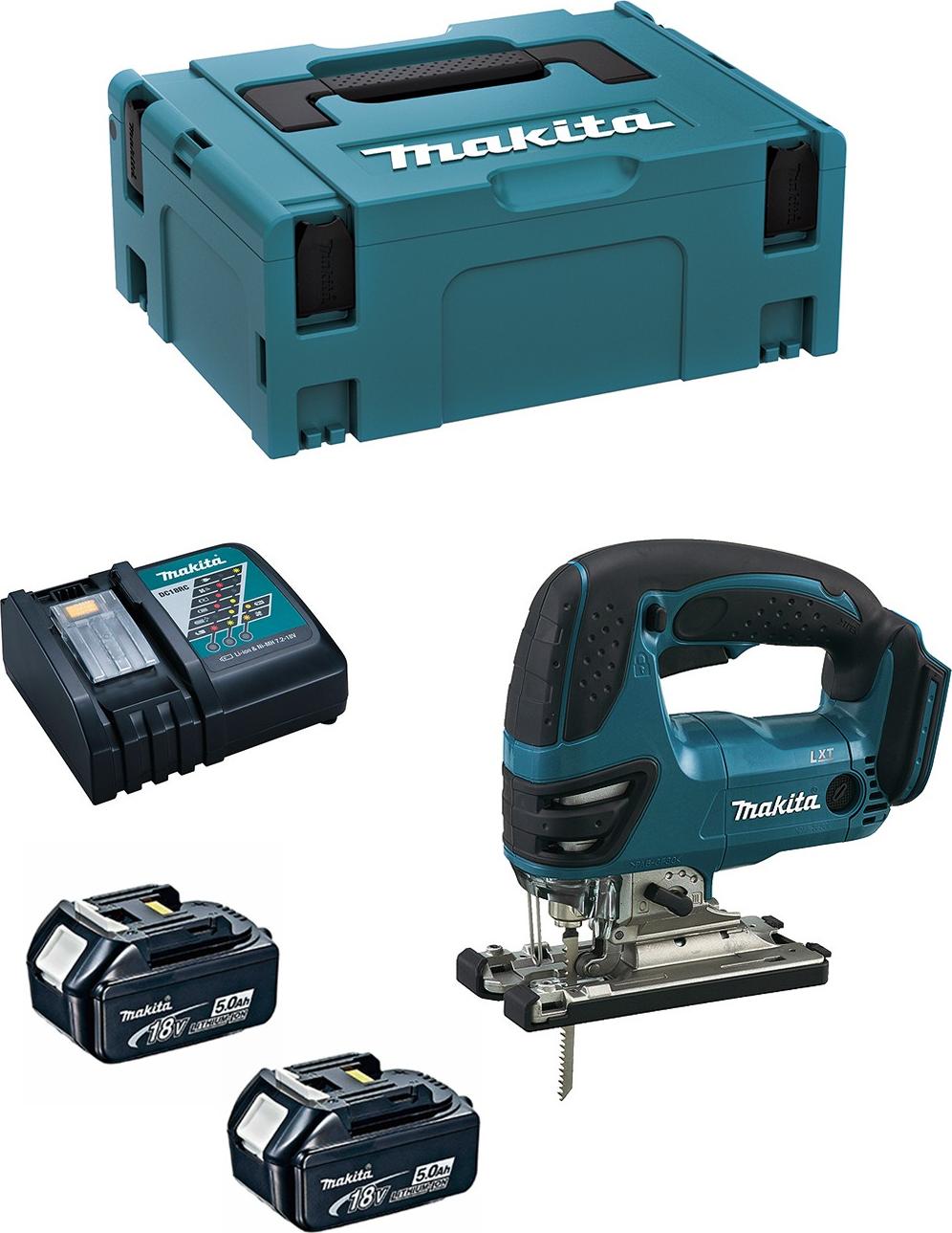 Pendelhubstichsäge MAKITA DJV180RTJ (2 x 5,0 Ah + DC18RC + MAKPAC 2)
