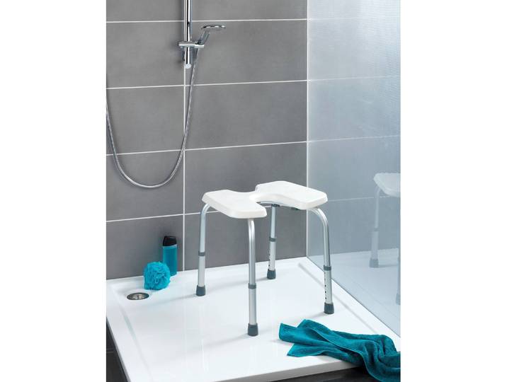 Tabouret d'hygiène Assise : matière plastique Tube : aluminium Multicolore 46 x 36 x 54cm