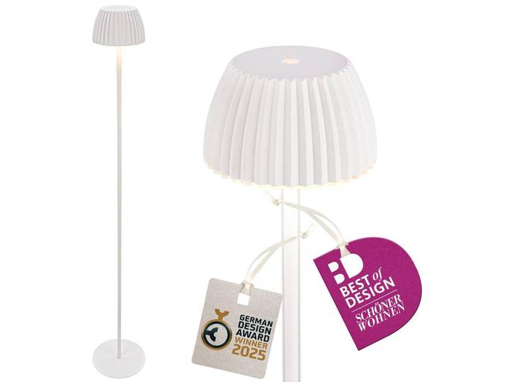 Briloner LED Akku Stehlampe Kabellos Dimmbar für Wohnzimmer