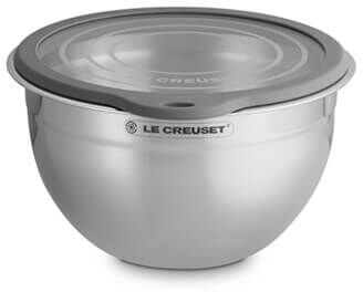 Le Creuset Stainless Steel 23cm Mixing Bowl with Glass Lid