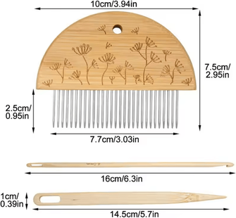Inspire Curations Wooden Tapestry Weaving Loom Kit With Weaving Comb a