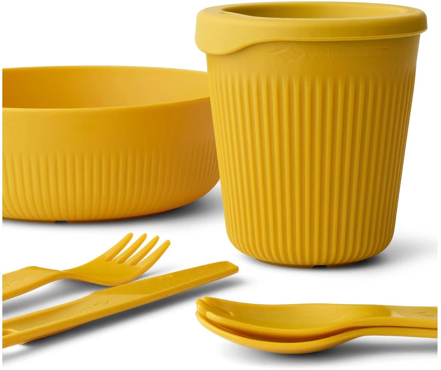 Geschirr-Set SEA TO SUMMIT "Passage Dinnerware Set", gelb, Geschirr-Sets, Polypropylen, Geschirr-Set, Stapelbar gelb Einheitsgröße
