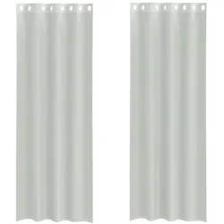 vidaXL Voile Vorhänge mit Ösen 2 Stk. Hellgrau 140x260 cm