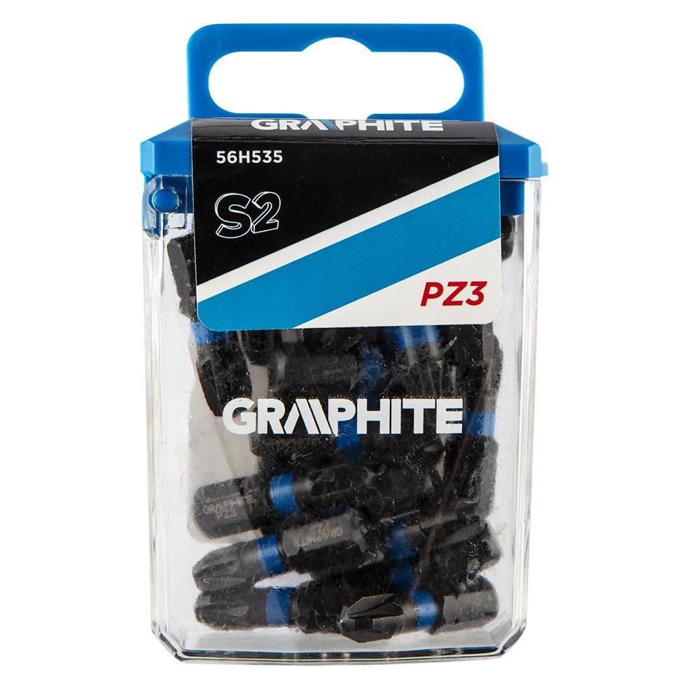 Graphite screwdriver bit (Impact bits PZ3 x 25 mm, 20 pcs.) (56H535)