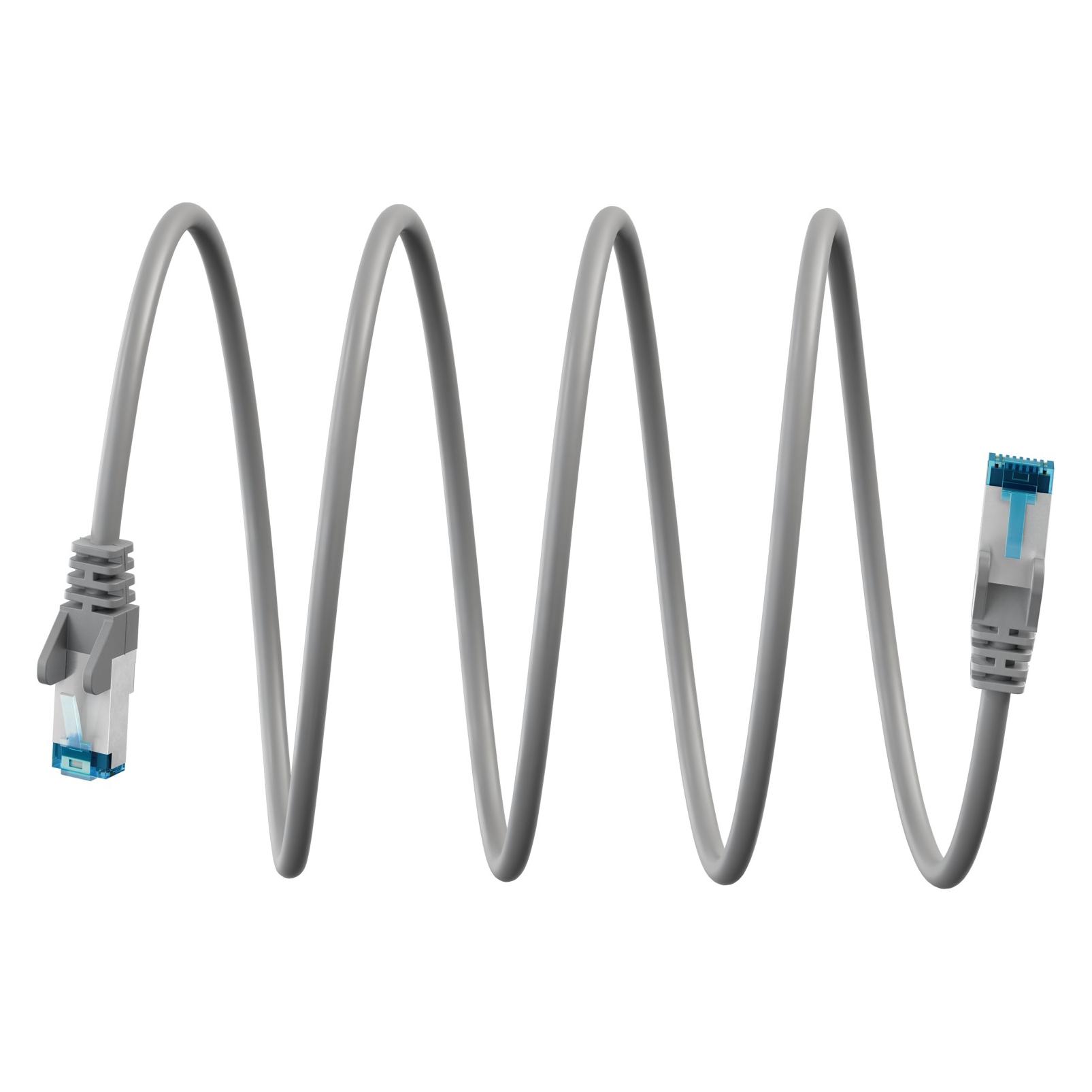 Goobay CAT 6A Patchkabel S/FTP PiMF, grau (S/FTP, CAT6a, 5 m) (79345)