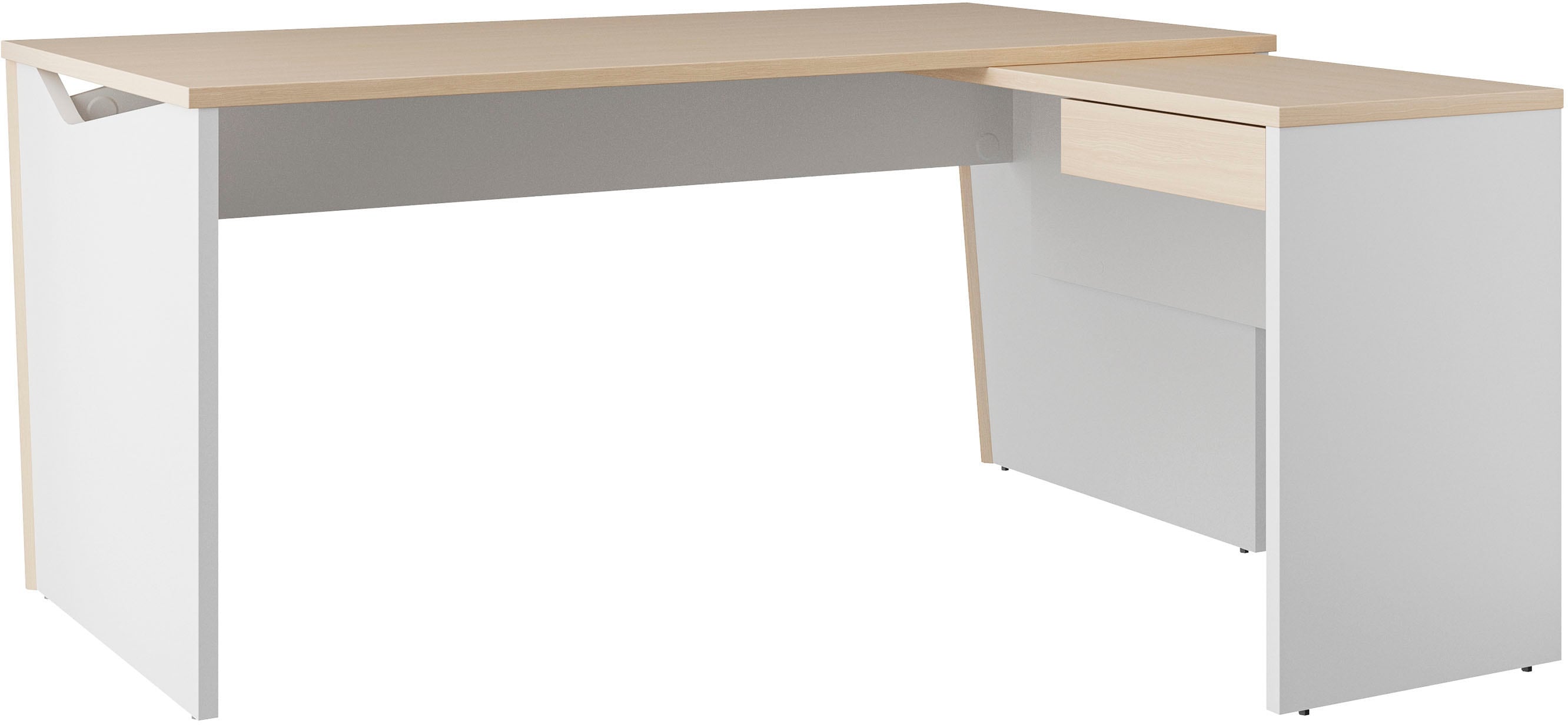 Tischelement GAMI "ITALIC", weiss (strukturierte eiche, weiß, weiß, strukturierte eiche nachbildung), B:113cm H:72cm T:45cm, Tische, Tischelement, Eine schöne Ergänzung für Ihren Schreibtisch strukturierte eiche, weiß, weiß, strukturierte eiche nachbildun