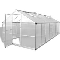 Helloshop26 - Gewächshauszelt für Pflanzen Blumen und Gemüse verstärktes Aluminium 10,53 m2 transparent 02_0044479