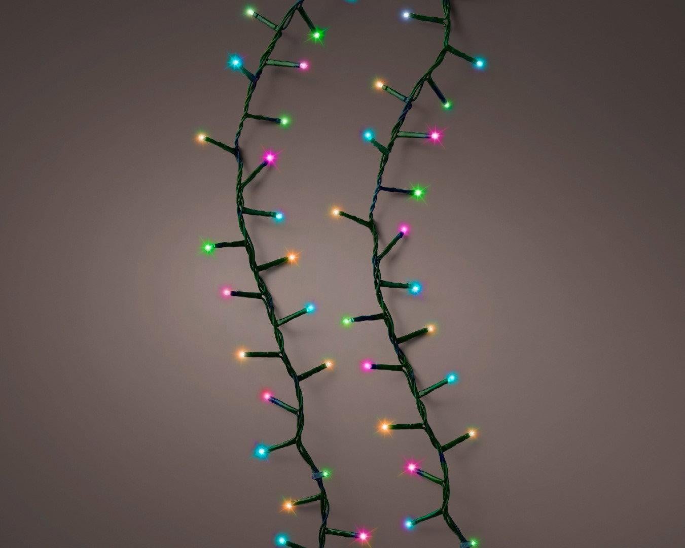 Lumineo LED compact kerstverlichting groen/multi 16m-750L