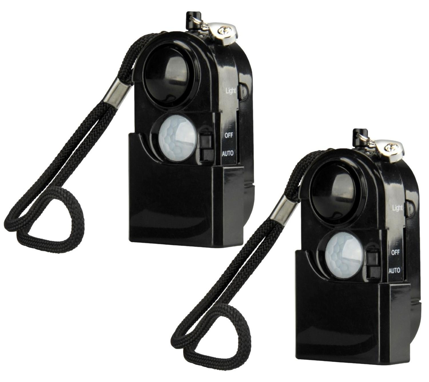 Unitec 2x Persoonlijk alarmsysteem met bewegingssensor en licht, 100 dB