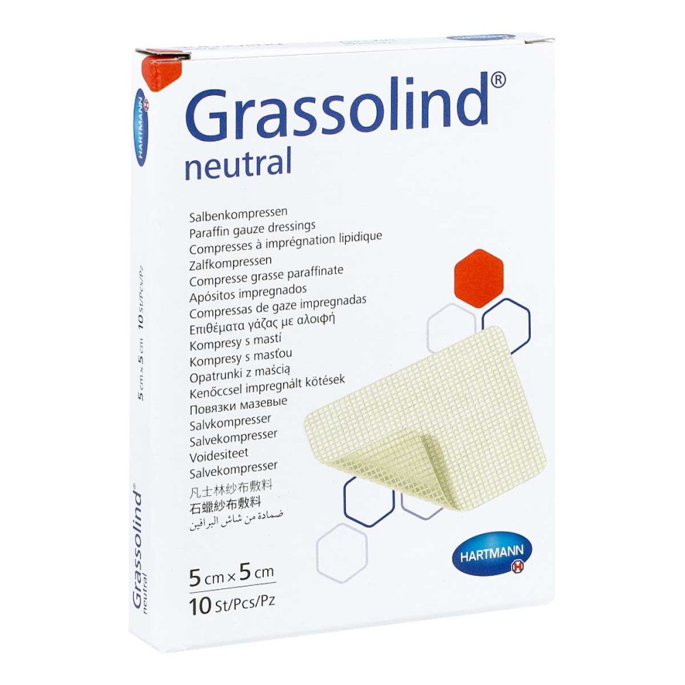 PAUL HARTMANN AG Grassolind Salbenkompressen Neutral 5x5 cm steril 03245618