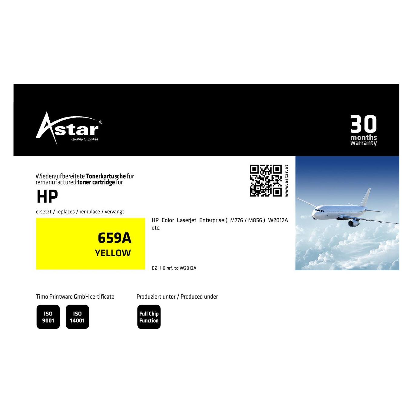 Astar AS20412 HP 659A CLJ Toner yellow rebuilt 13.000Seiten Chip (AS20412)