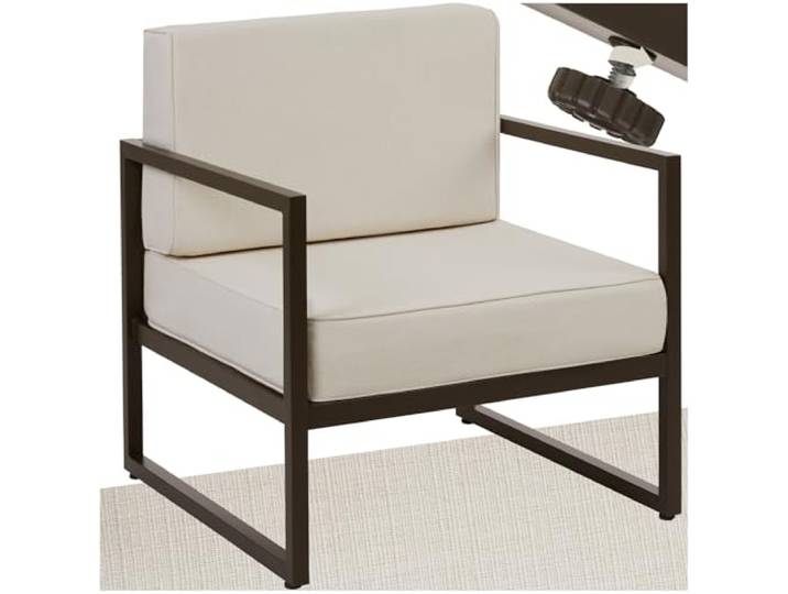 tectake® Gartensessel, Relaxsessel Garten, Gartenstuhl, Gartenmöbel, Balkonmöbel, Terrassenmöbel, Wintergarten Lounge Möbel Outdoor, Sitzecke Outdoor, Gartenlounge - 1 Sitzplatz