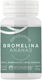 SPAZIO ECOSALUTE Srl Bromelina Ananas 100 Compresse - Integratore Alimentare per la Pesantezza Gambe