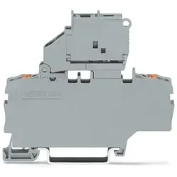 Wago 2202-1911/1000-836 2-Leiter-Sicherungsklemme,mit schwenkbarem Sicherungshalter,mit zusätzlicher Brückung,grau 220219111000836  - 50 Stück