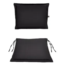 Stuhlkissen Set Brixon Stoff Schwarz