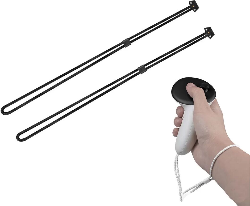 INF VR-Controller-Handgelenkschlaufen x2 — Verstellbare Nylon-Handschlaufen für sicheren, komfortablen VR-Spielspaß Schwarz