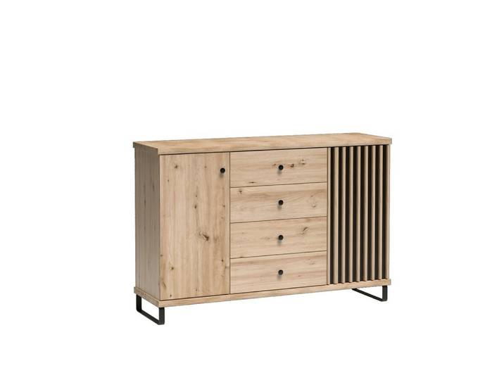 Compleo Kommode Sideboard, BORDO, Kommode mit 2 Türen & 4 Schubladen, Moderne Kommode