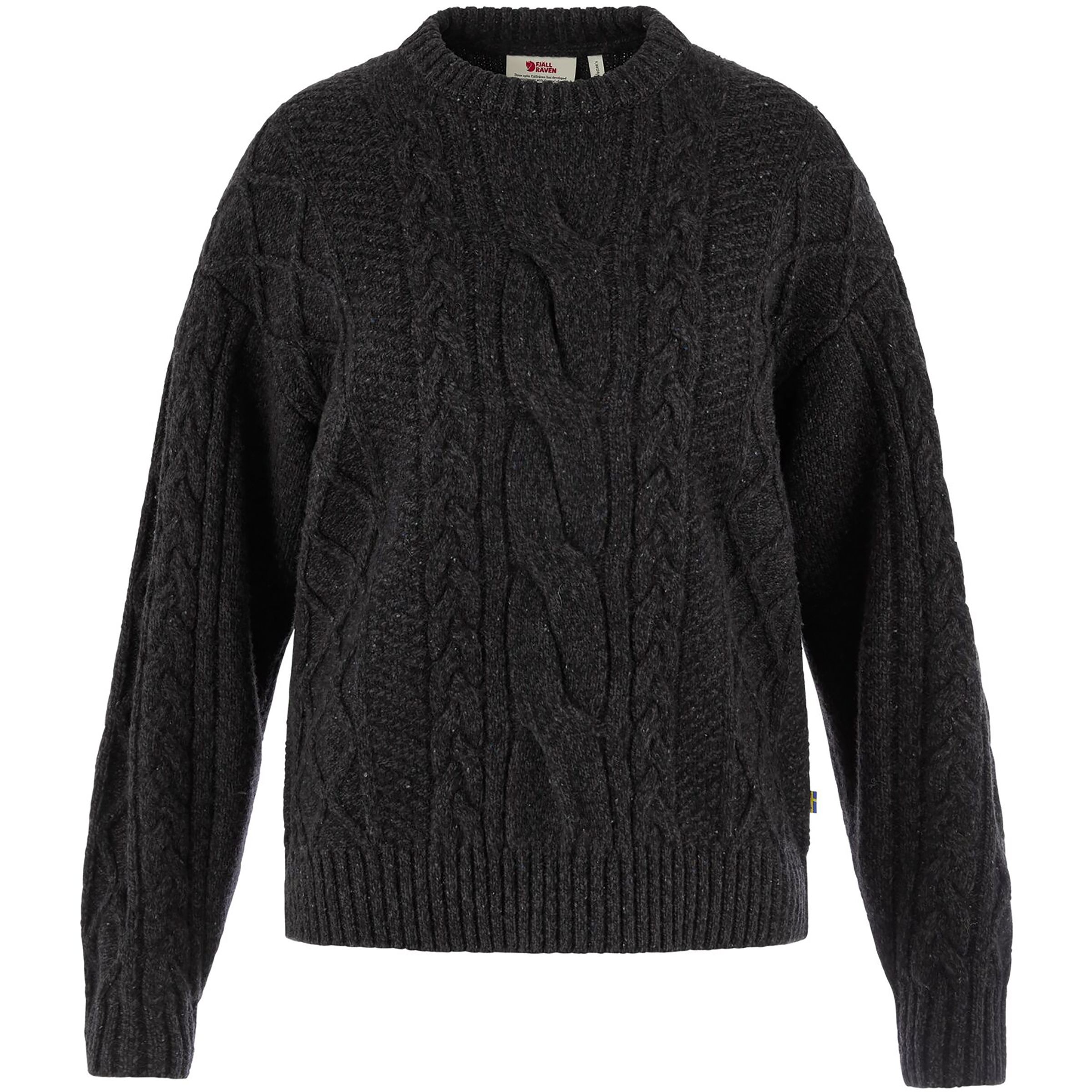 Fjällräven Övik Cable Knit Damen Pullover schwarz Größe XL Lifestyle Schnell trocknend
