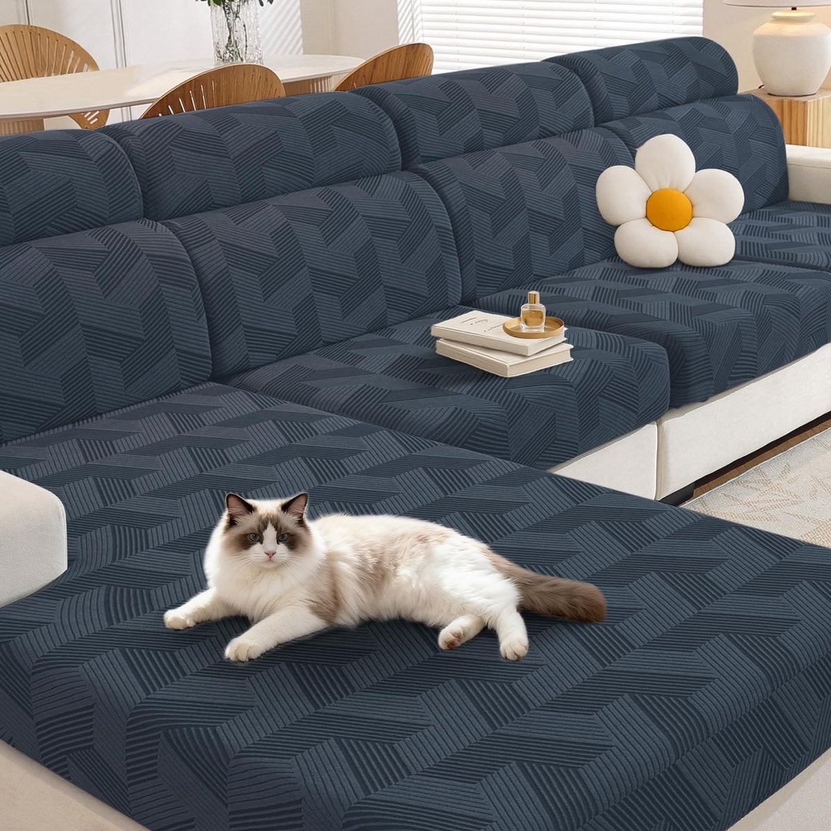Omgoods Universele Elastische Sofa Kussenhoes - Donkergrijs