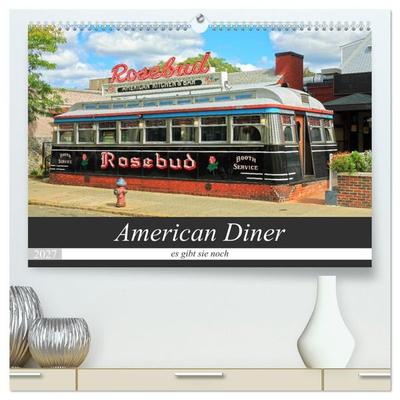American Diner - es gibt sie noch (hochwertiger Premium Wandkalender 2027 DIN A2 quer), Kunstdruck in Hochglanz