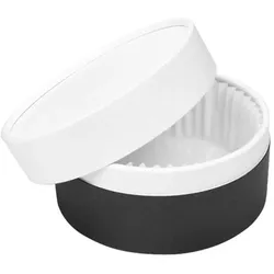 MONOUSO - Zweifarbig Backofengeeignete KartonBox mit Form für Kuchen Ø13x7cm 500ml (5 Stück)